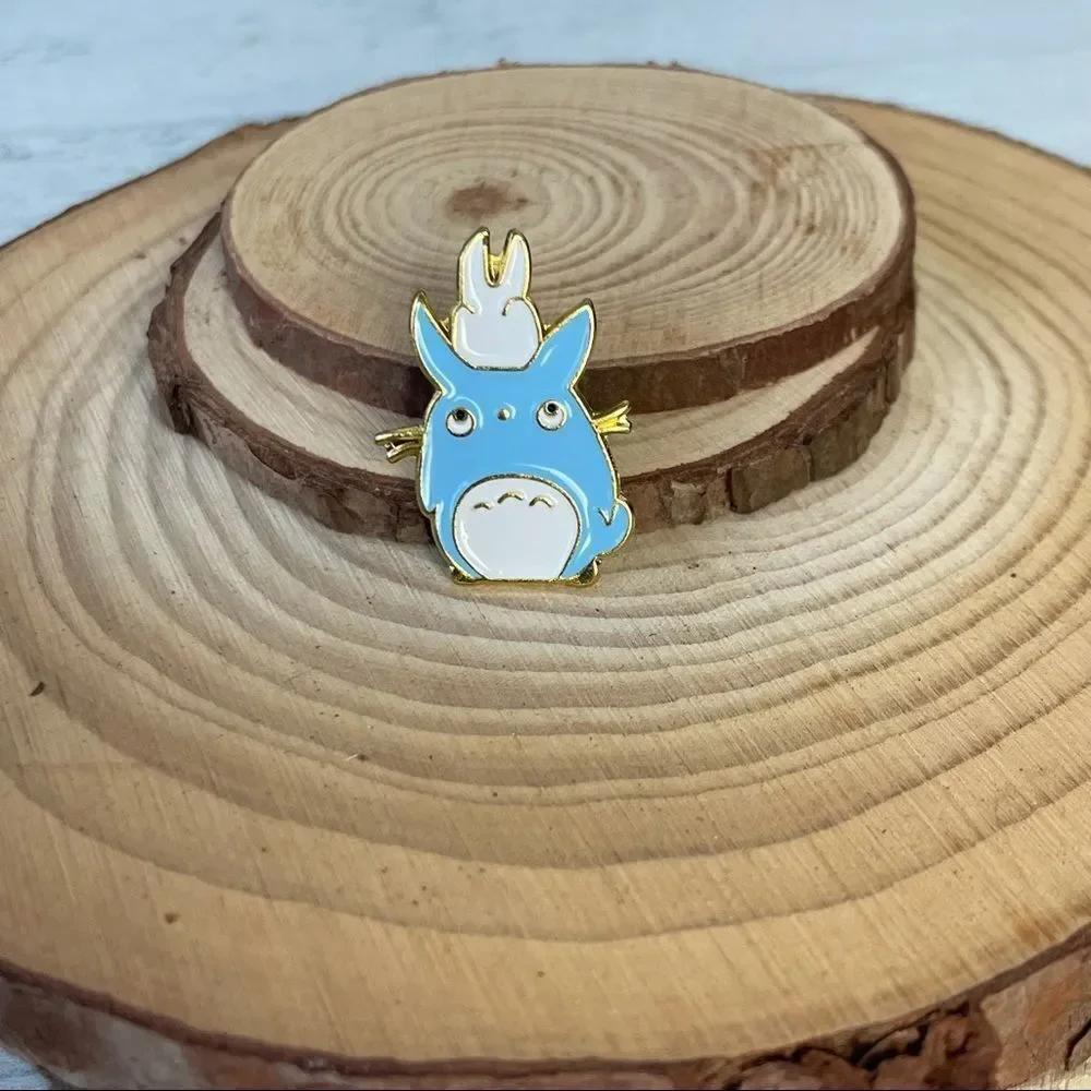 Blue Totoro & White Totoro Enamel Pin/ Brooch Lapel